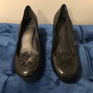 Tory Burch Black Wedge 9.5 Heels